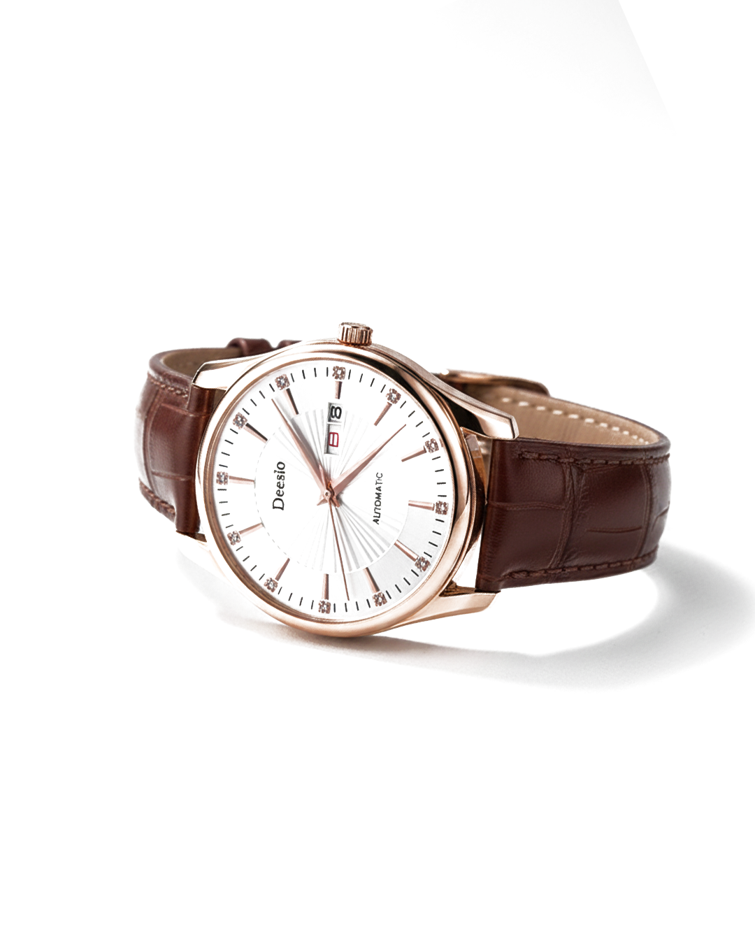 DEESIO 自動巻き 腕時計 ブラック The Deesio Leather Watch