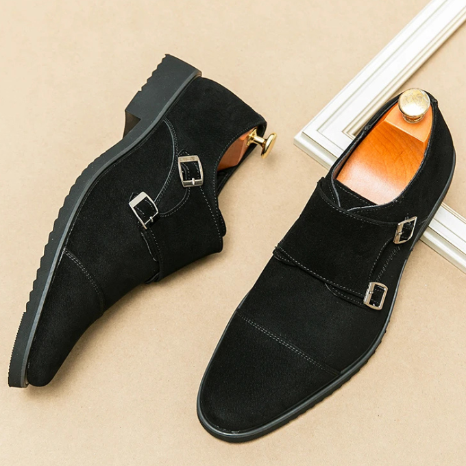 The Duke Suede Monk Strap Shoe