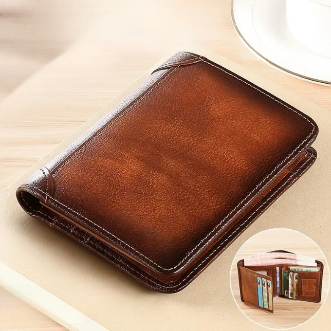 Vintage Genuine Leather Wallet Bradley Weston