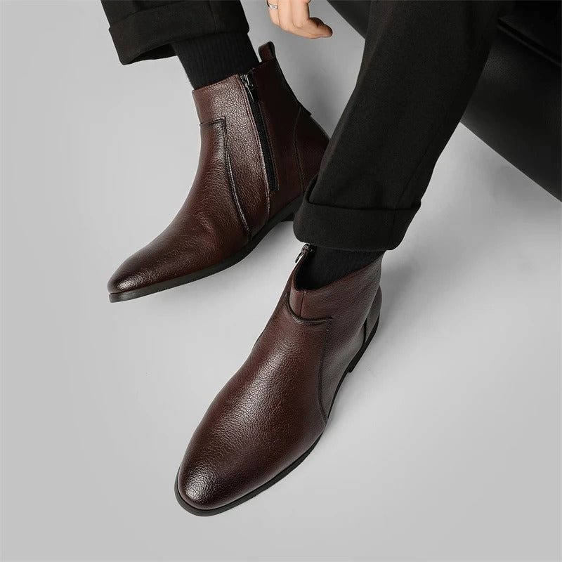 Mercer Zip Leather Boots