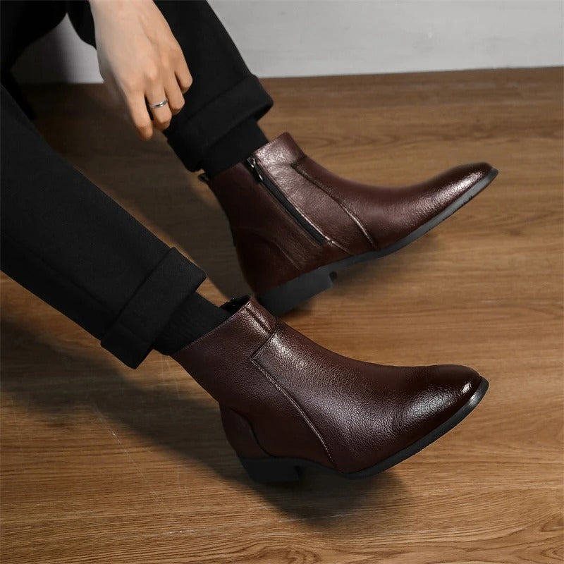 Mercer Zip Leather Boots