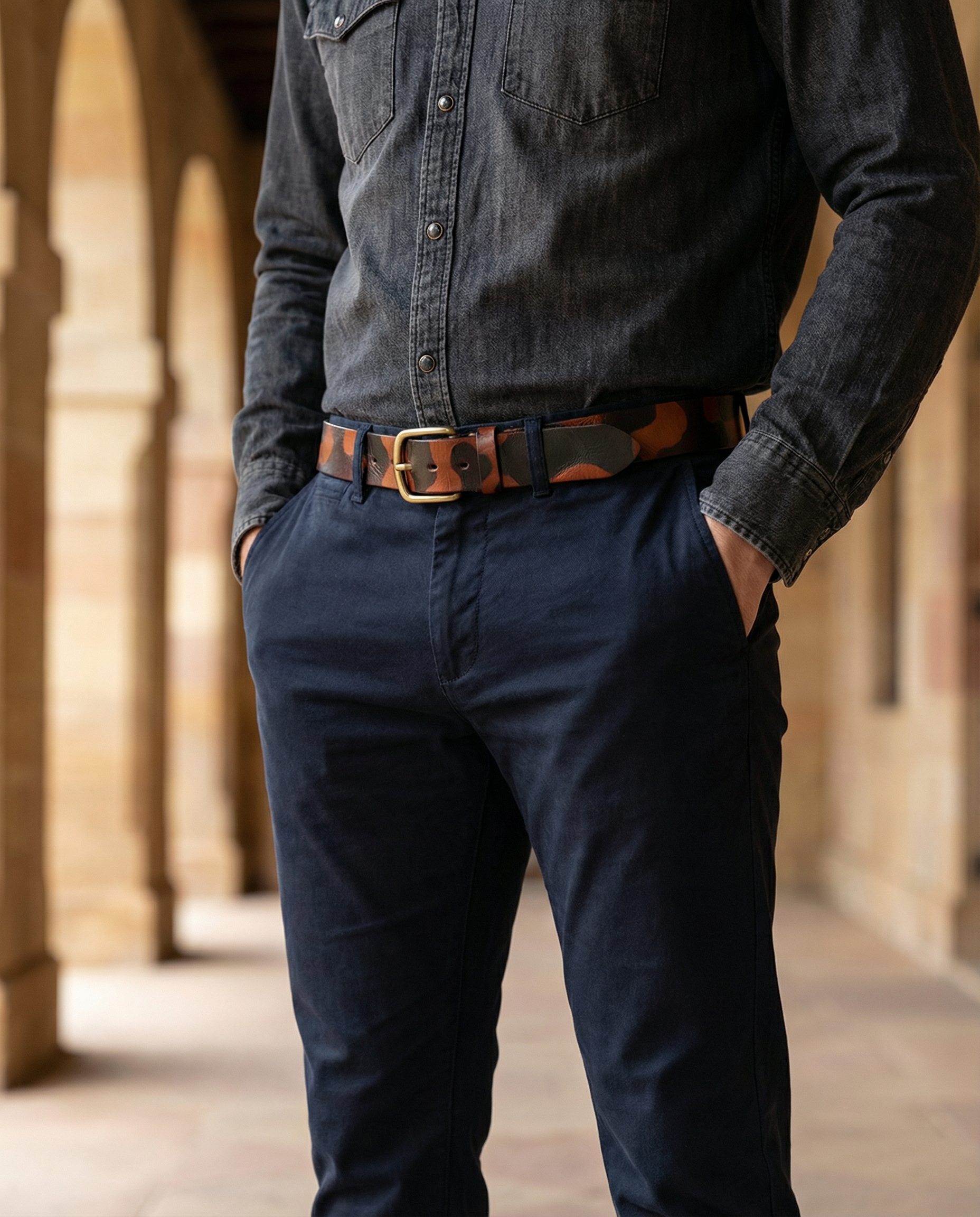 The Foreman Cowhide Belt