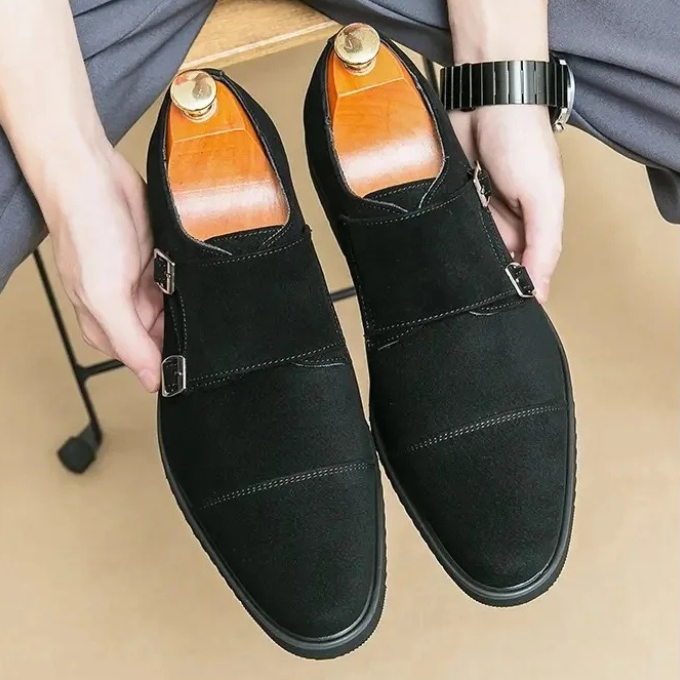 The Duke Suede Monk Strap Shoe