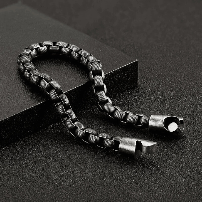 Men's Chain And Link Bracelet