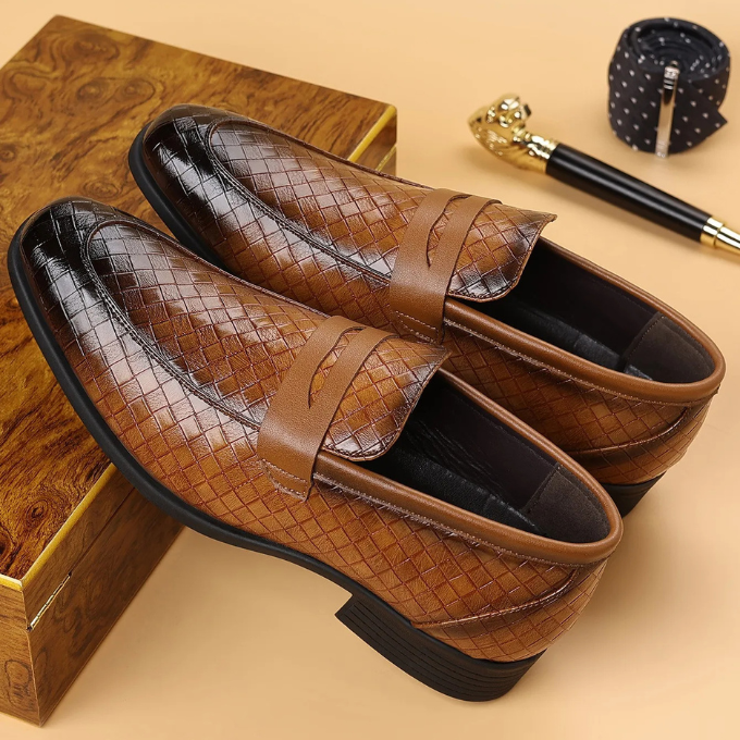 The Corté Weave Leather Loafers