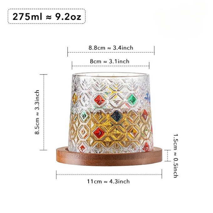 Mosaic Crystal Rotating Tumbler