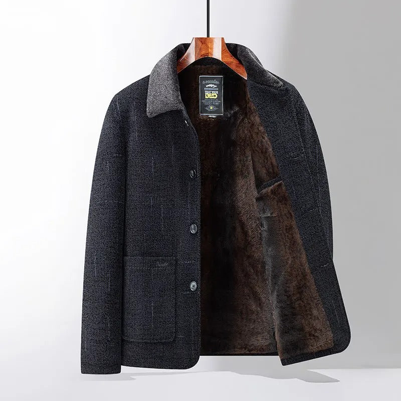 ジャケット・アウター MEN'S WOOL PILE ROUND COLLAR JACKET 44 DANTON MEN'S WOOL PILE ROUND COLLAR JACKET