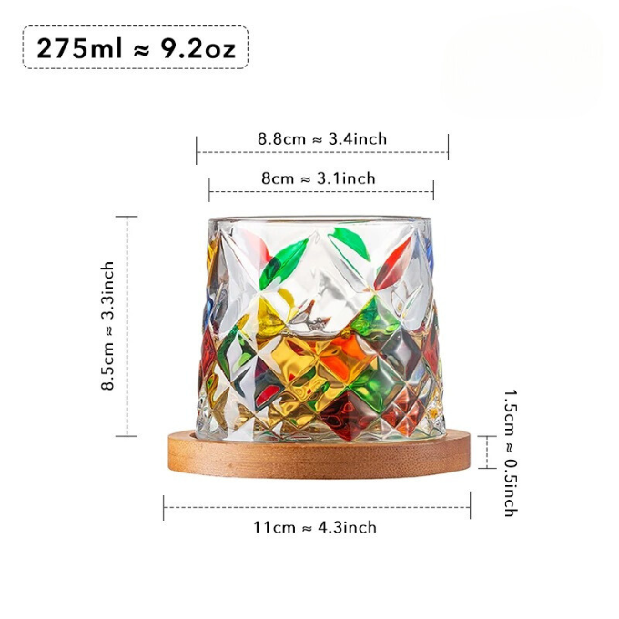 Mosaic Crystal Rotating Tumbler