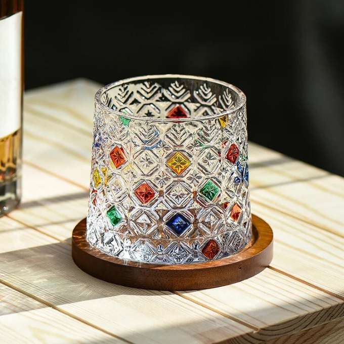 Mosaic Crystal Rotating Tumbler