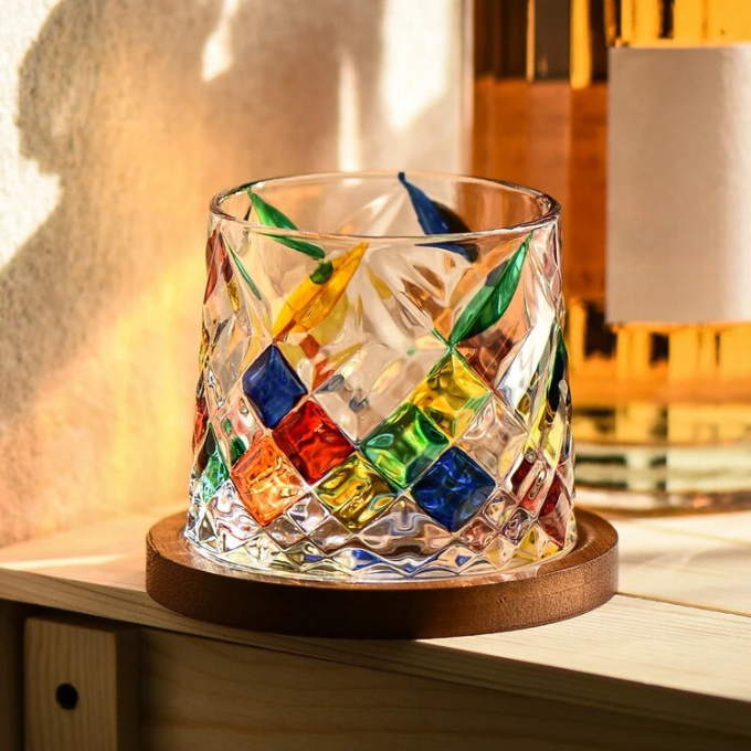 Mosaic Crystal Rotating Tumbler