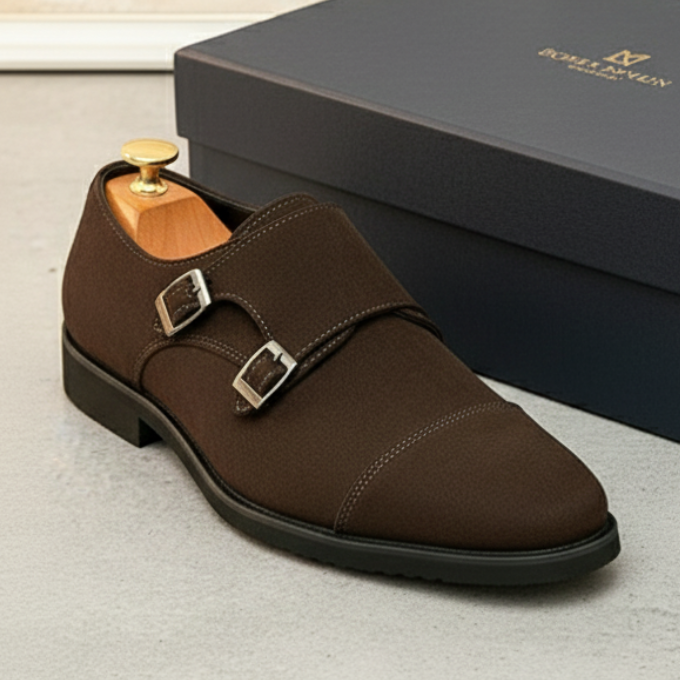 The Duke Suede Monk Strap Shoe