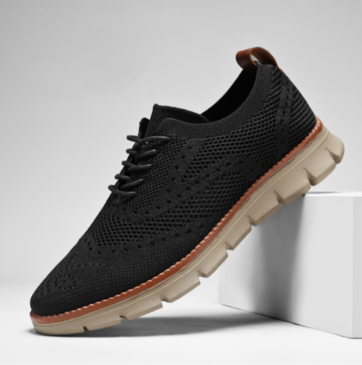 sneaker dress shoes Men's Chocolate Brown Leather Sneakers – Croc Textured Casual Dress Sh main image 0