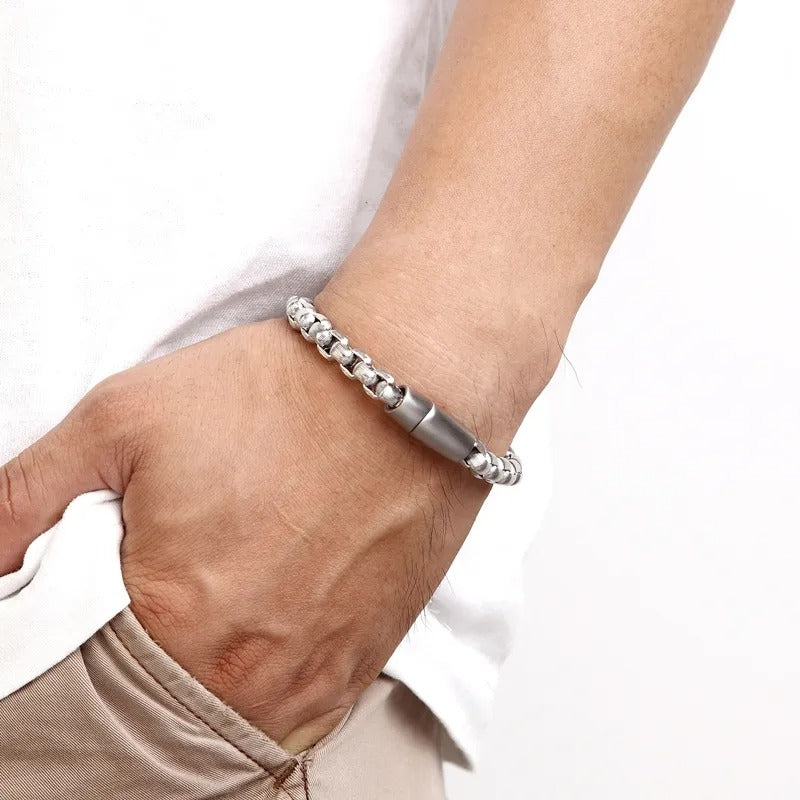 Men's Chain And Link Bracelet