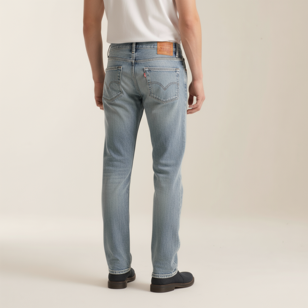 Classic Blue Straight-Leg Jeans