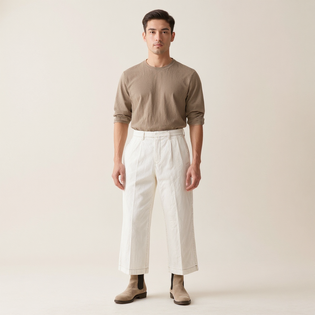 Emberline Wide-Leg Chinos