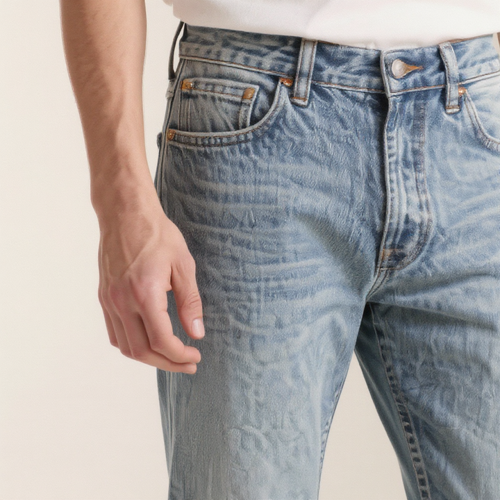 Classic Blue Straight-Leg Jeans